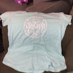 womens short sleeve tee “live in the sunshine swim in the sea”